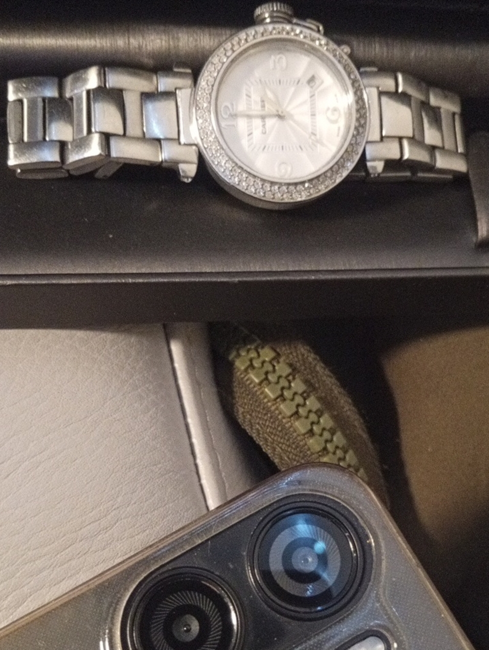 Silver Women's Crystal Bezel Stainless Steel Watch